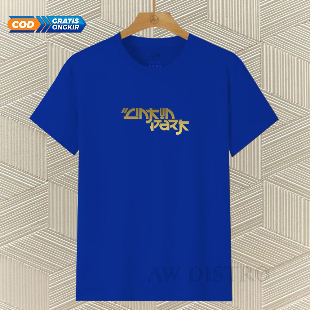 COD Baju Kaos Distro Lp Jepang Text Gold Premium Quality Lengan Pendek