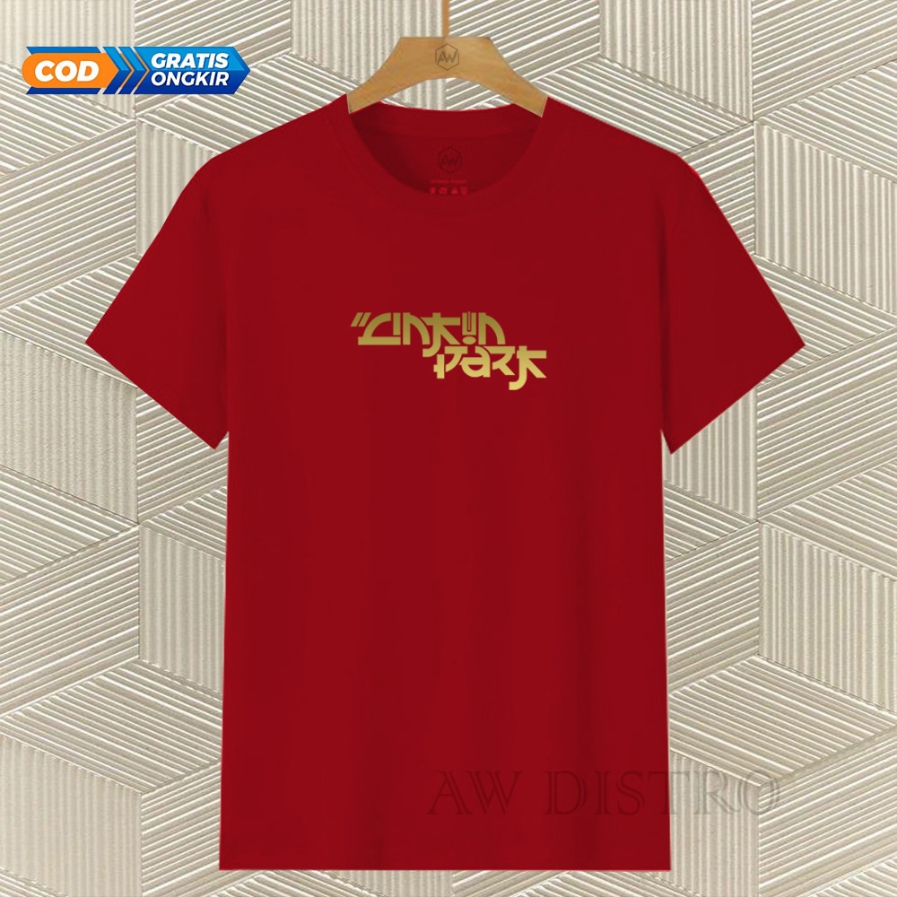 COD Baju Kaos Distro Lp Jepang Text Gold Premium Quality Lengan Pendek