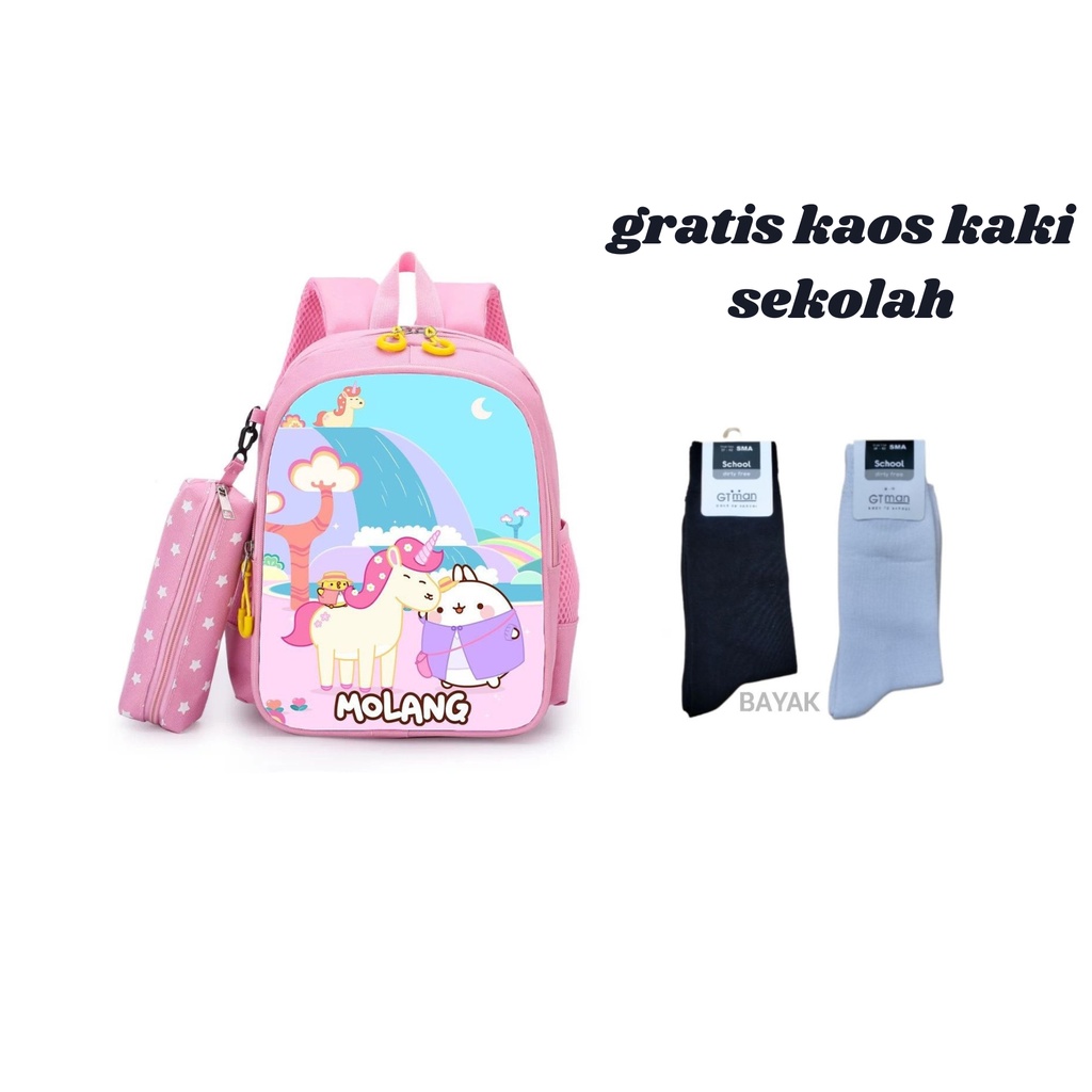 RAMADHAN SALE! Tas sekolah anak Molang /Tas anak perempuan/Tas anak perempuan TK SD/Tas bahu anak/Tas anak/Ransel anak/Tas anak