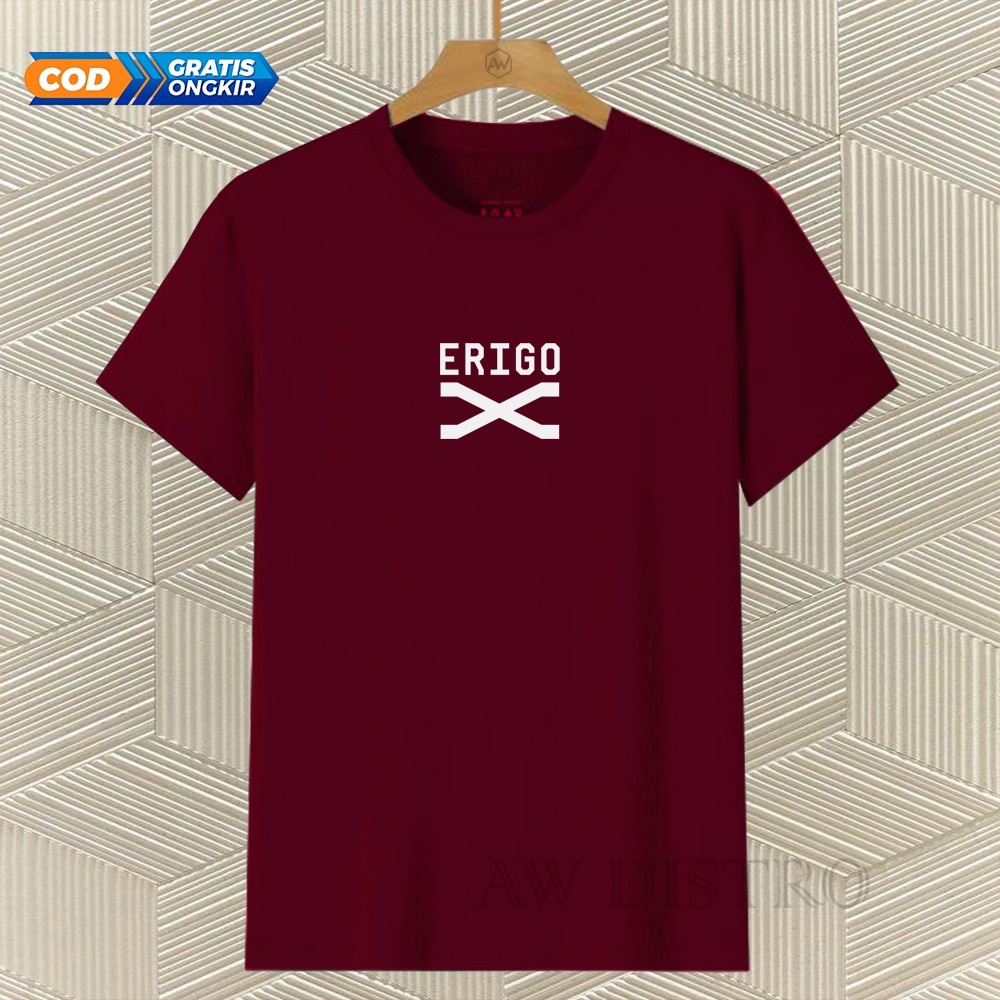 COD Baju Kaos Distro Eri X Text Putih Premium Quality Lengan Pendek