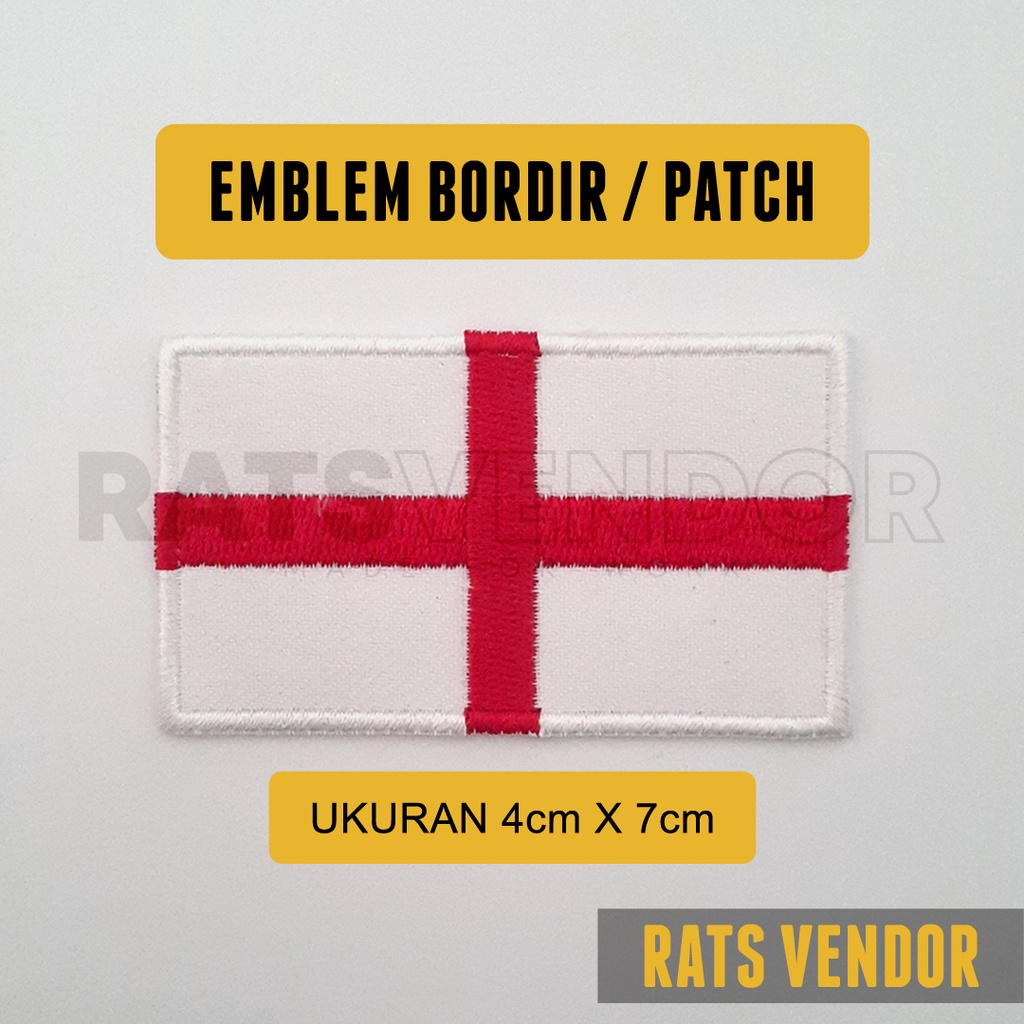 Emblem Bordir / Patch Bordir Bendera Inggris