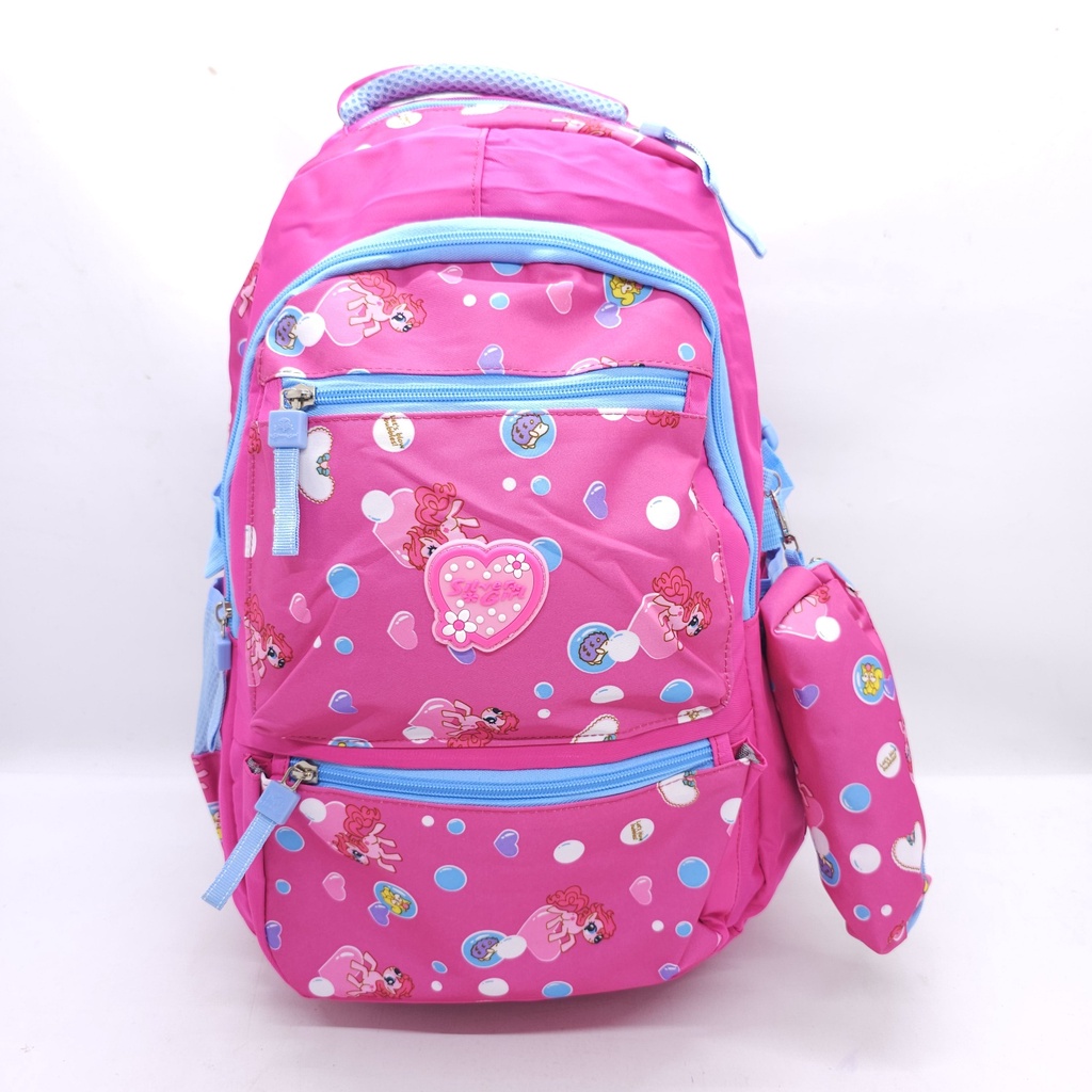 Tas Sekolah Silver Girl Alto Motif My Little Pony + Kotak Pensil MURAH / Tas Laptop SilverGirl ORIGINAL BARU 18 INCHI/ Ransel Laptop Alto SILVER GIRL MOTIF UNICORN / Tas Sekolah SD SMP SMA MOTIF LITTLE PONY BARU/ Tas Laptop Palo Alto Silver Girl PONY BARU