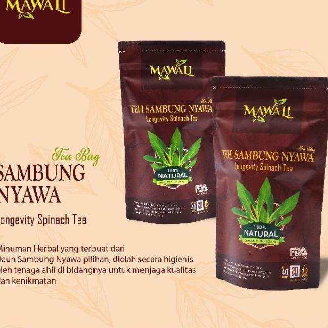 

✓ Teh Herbal Sambung Nyowo MAWALI Original, isi 20 Bag 100%Organik