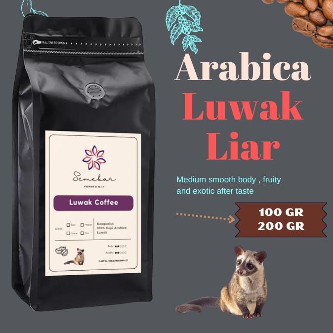 

PALING AMPUH✌️>>> Kopi Luwak Liar Arabica Aceh Gayo Coffee Asli 100 gram fresh by Semekar - 200 gram