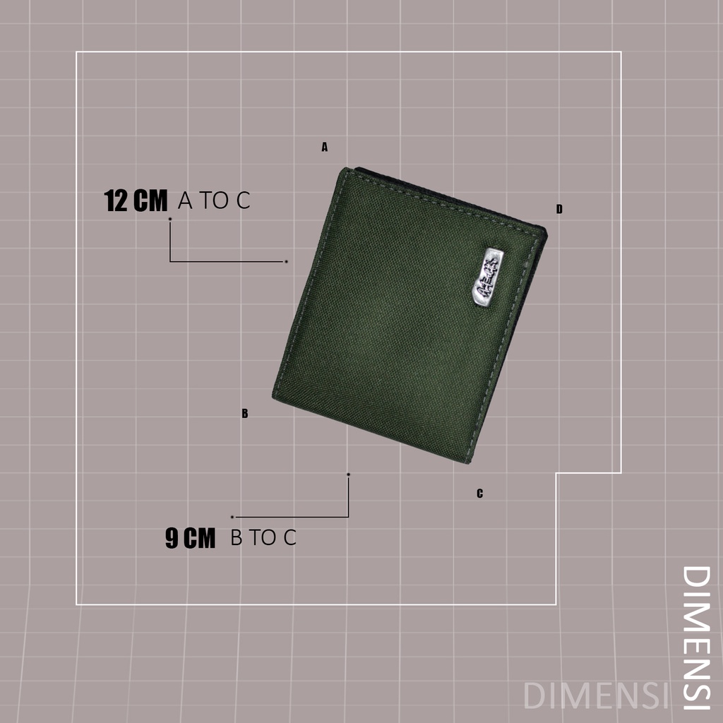 Amt Plat Dompet Pria Bahan Kanvas