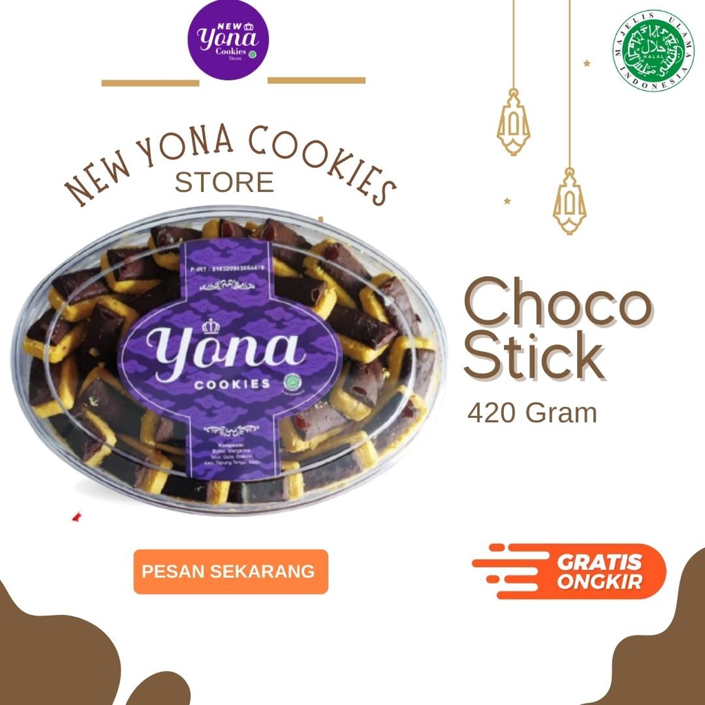 

Kue Kering Lebaran New Yona Cookies (CHOCO STICK)