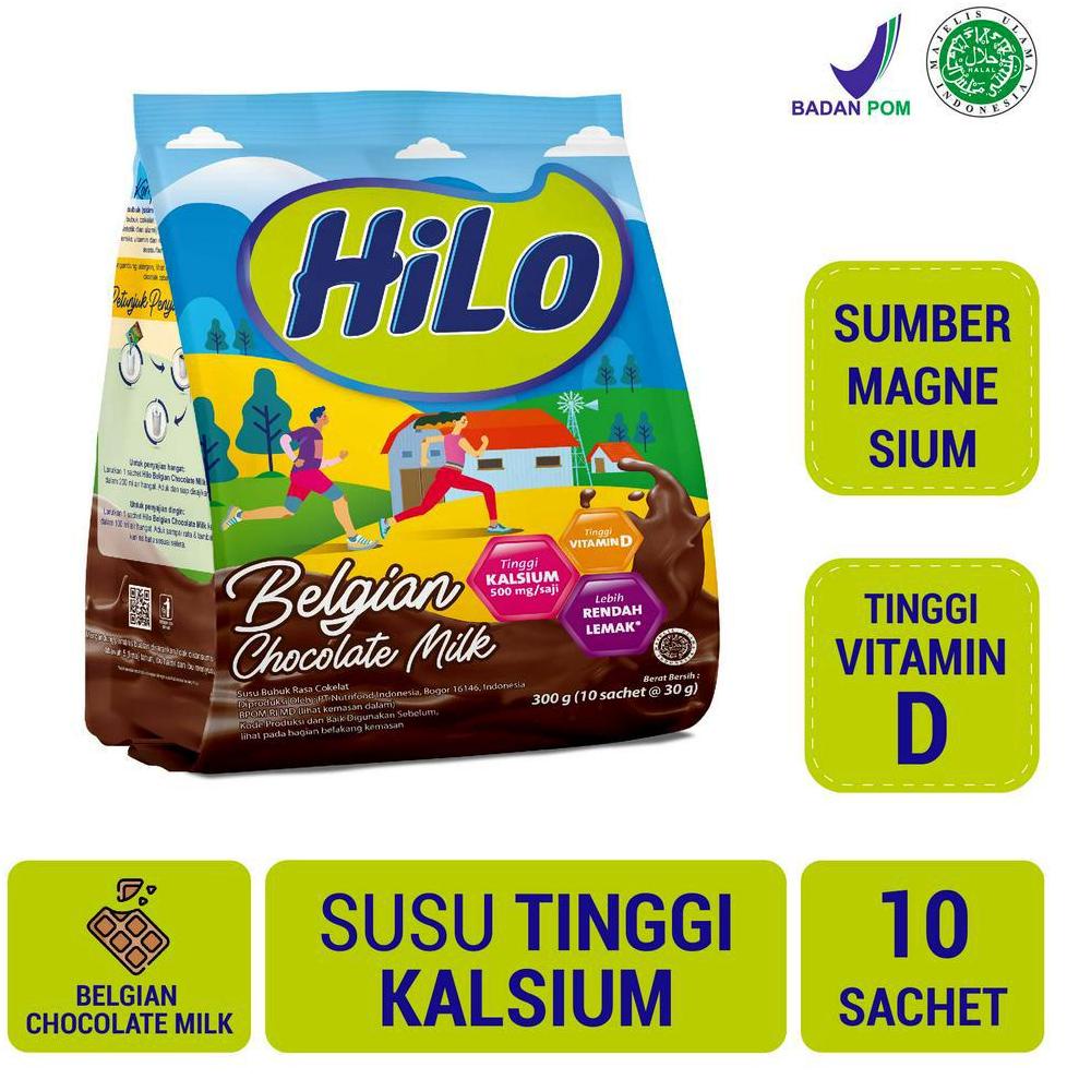 

9.9 BRANDS FESTIVAL HiLo Active Belgian Chocolate 300 gram (10 Sachet) - Susu Tinggi Kalsium