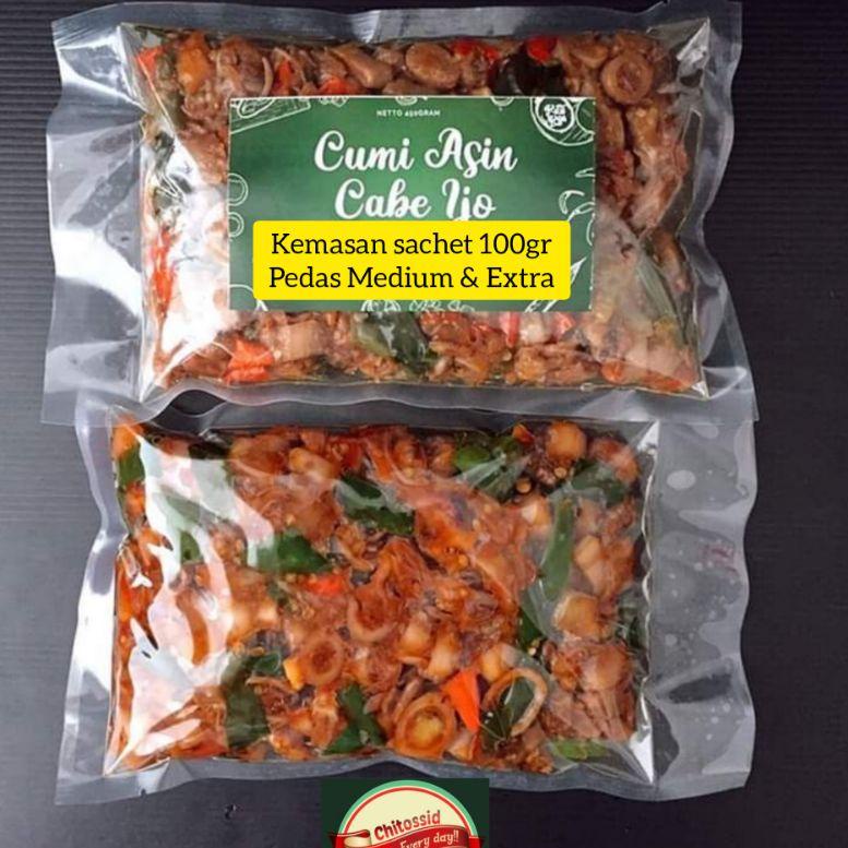 

⚡COD⚡ Tumis Cumi Asin Cabe Ijo Medium dan Extra Hot!