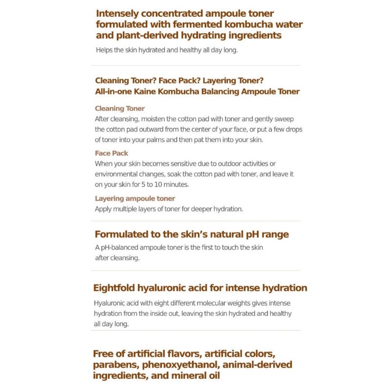 KAINE - Kombu Balancing Ampoule Toner 150 ml + Free Kapas 80 lbr