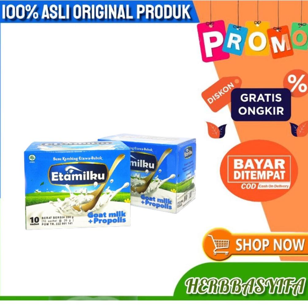 

⚡GROSIR⚡ ETAMILKU Susu Kambing Etawa Propolis 1Box 10sachet