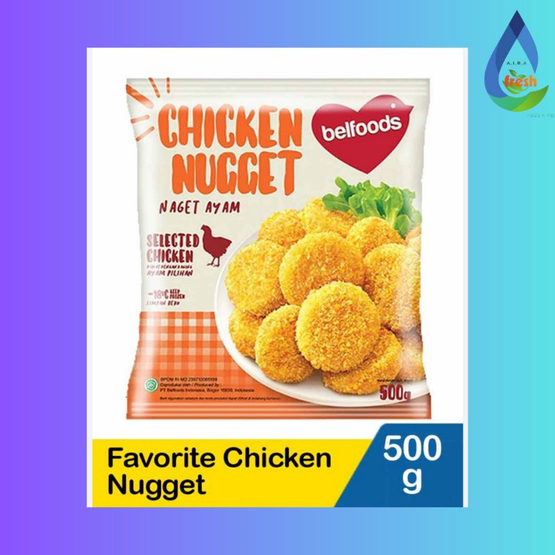 

Belfoods Favorite Chicken Nugget/ Nugget Ayam Frozen Food 500gram