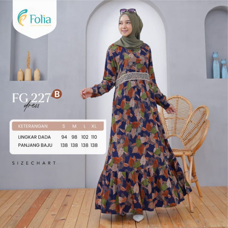 Gamis Dress Folia FG227 Terbaru