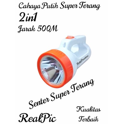 Lampu Senter Emergency Super Terang / Senter Cas Super Terang / Lampu Cas Charger Rechageable
