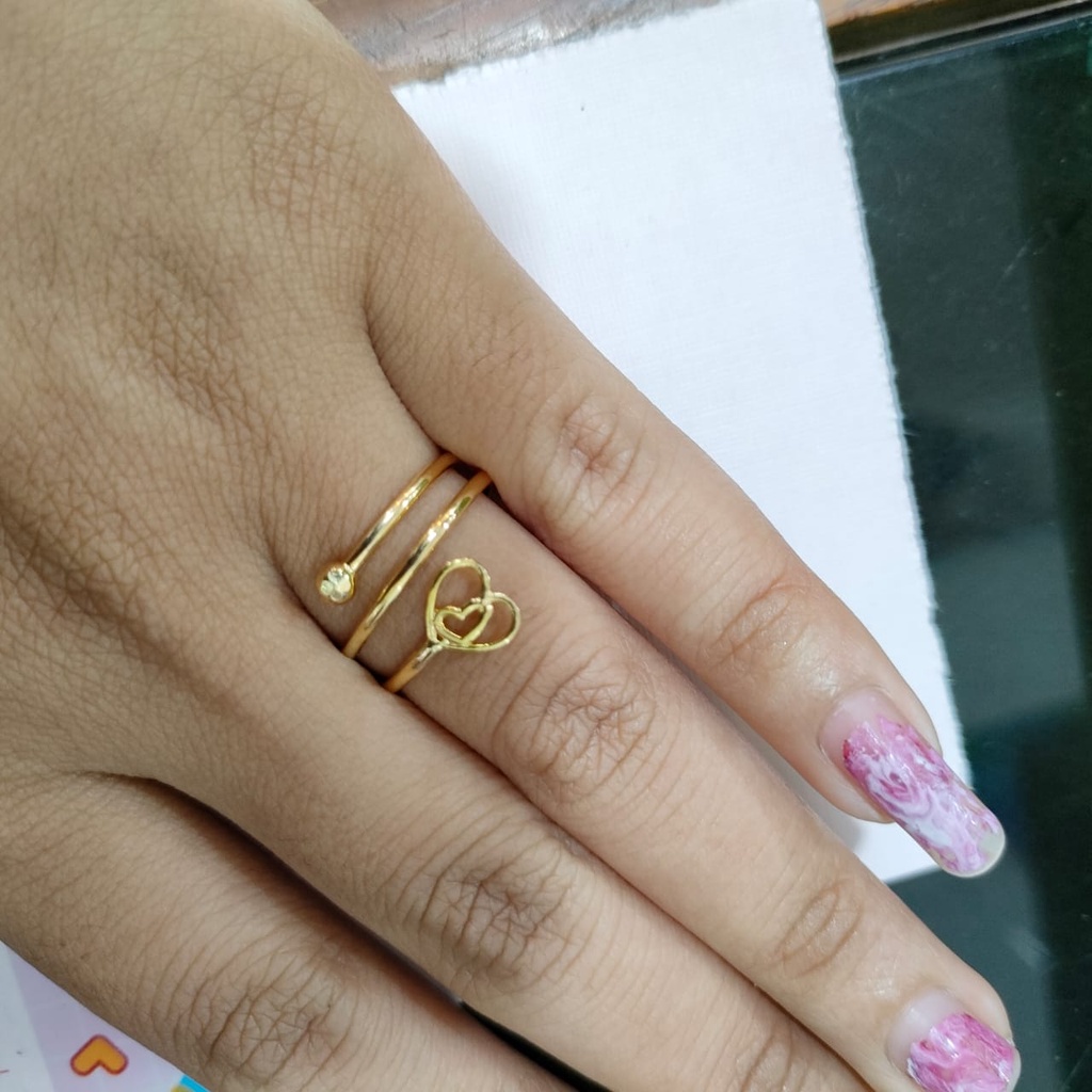 NEW Cincin Fashion Cincin Emas 17 K - 1 gr Kadar 750 - 2782