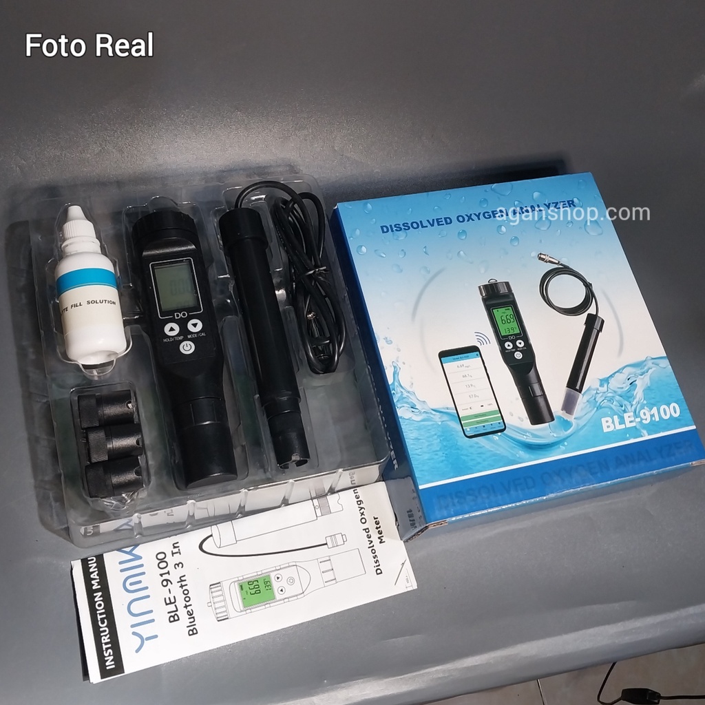Dissolved Oxygen Meter Bluetooth DO Tester Oksigen Water BLE9100 BLE-9100