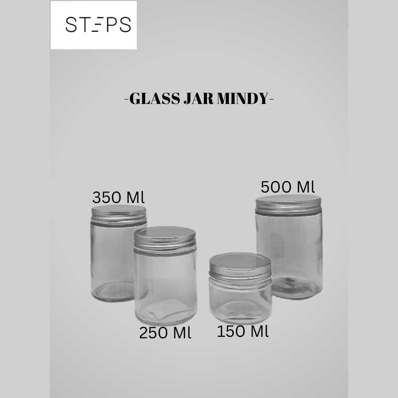 JAR KACA/ TOPLES JAR BOTOL KACA/ JAR BOTOL KACA TUTUP ALUMINIUM/ TOPLES -Kode TYZ