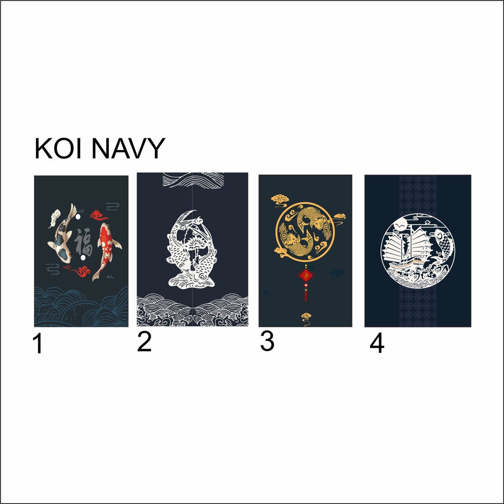 Tirai printing canvas motif KOI FU &amp; KOI JAPAN