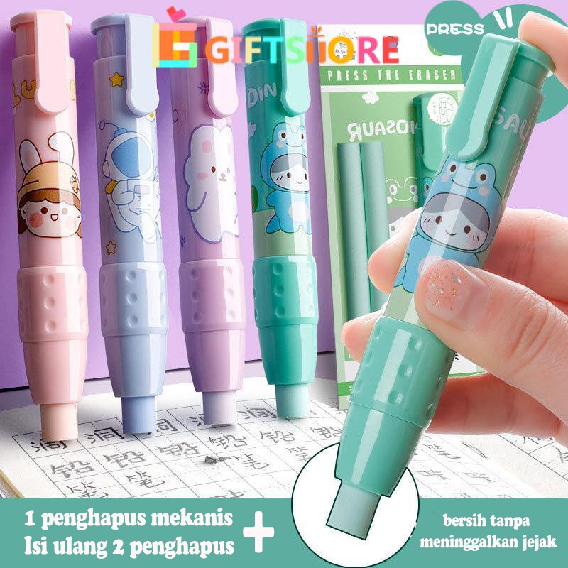 

Ready-Penghapus Mekanik Kartun Mechanic/Mechanical Eraser/Pengapus Mekanik Kartun Cute Kartun Free 2 Pc Refill-GI