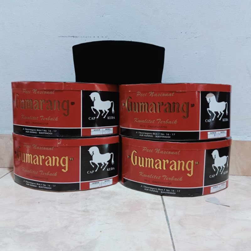 [Bisa COD] Peci Nasional Gumarang Asli Bukittinggi Songkok Hitam Polos Termurah  Peci Tegak Kualitas