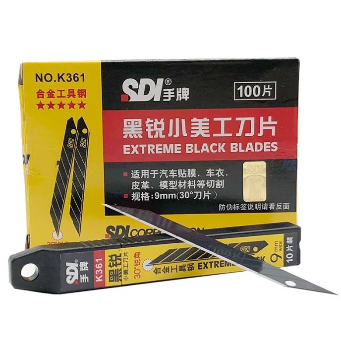 

Extreme Black Blade Refill for SDI Small Cutter Knife 10pcs 9mm 30 BRG BARU