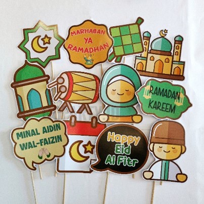 photobooth props / photobooth props ramadhan / photobooth props kertas stick / dekorasi photobooth /