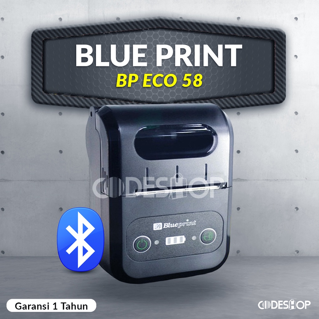 Printer Kasir Portael BLUEPRINT ECO58 Mini Printer Bluetooth Portable