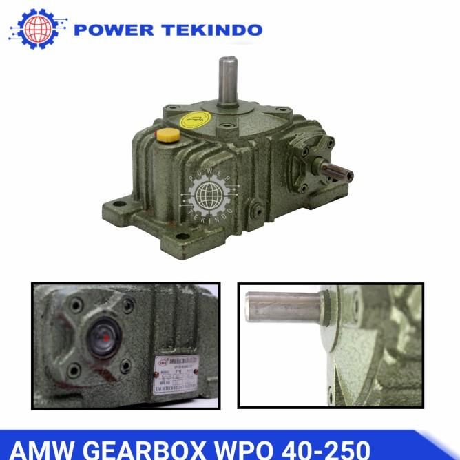 Amw Gearbox Wpo / Wpx Tipe 155 Ratio 10-60 Lengkap Speed Reducer