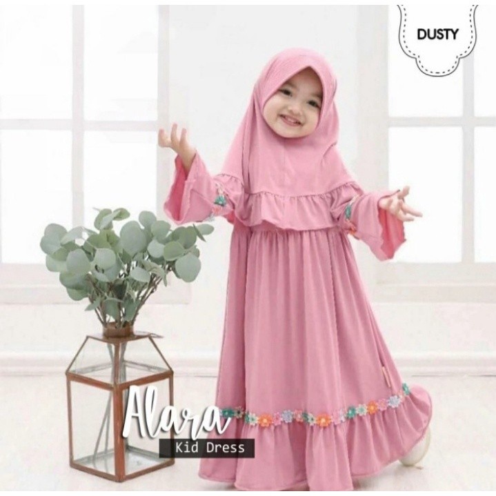 Gamis Anak Perempuan Fashion Lebaran umur 11 12 tahun Kids Series Viral Cotton Rayon Viscose Kekinia