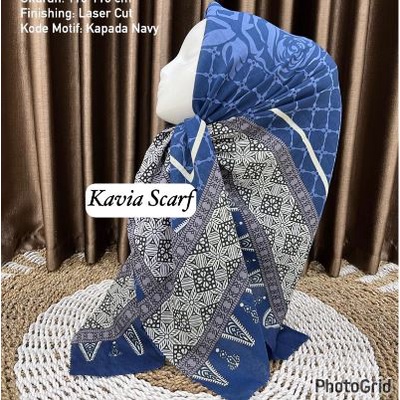Jilbab Voal motif KAPADA NAVY