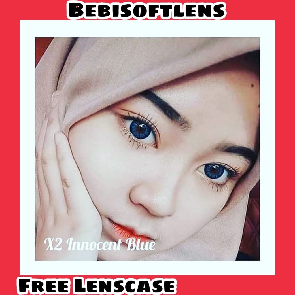 Softlens X2 Innocent BIG EYES DIA 16.00mm MINUS BLACK (-6.50 s/d -10.00) BB Lensa Kontak