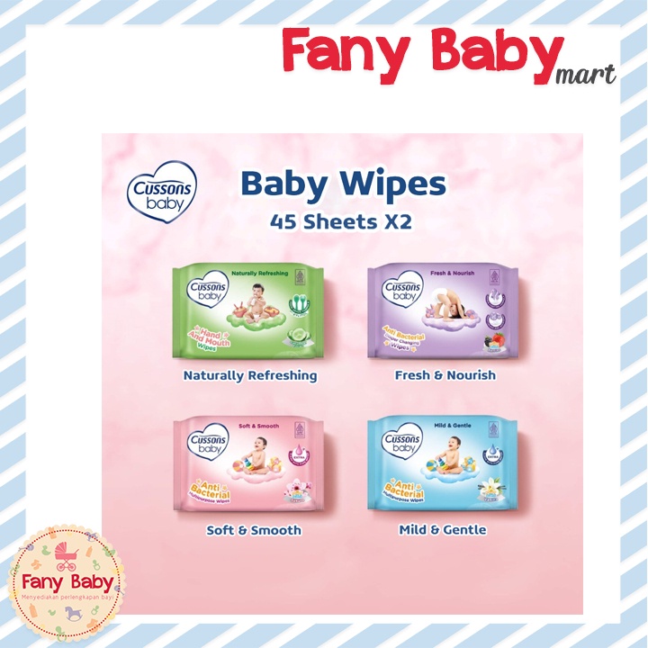 CUSSONS BABY WIPES 45S / BUY 1 GET 1 FREE