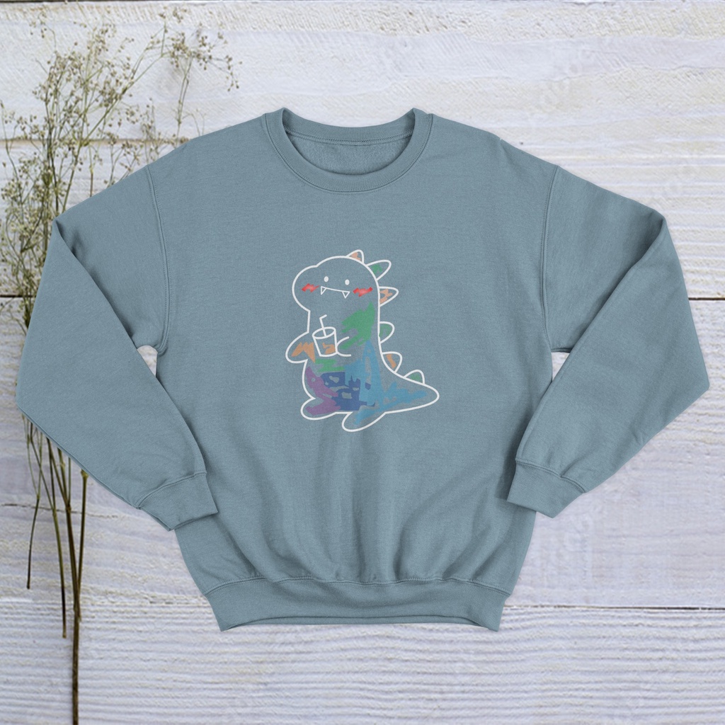 Sweater WanitaArtistik Line Dinos ONE SIZE FIT L / Atasan lucu premium