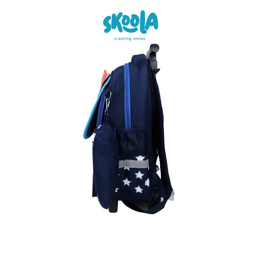 Skoola Tas Sekolah Anak Laki - Laki SD Trolly Ransel Dinosaurus Free Pencil Case - Hagi