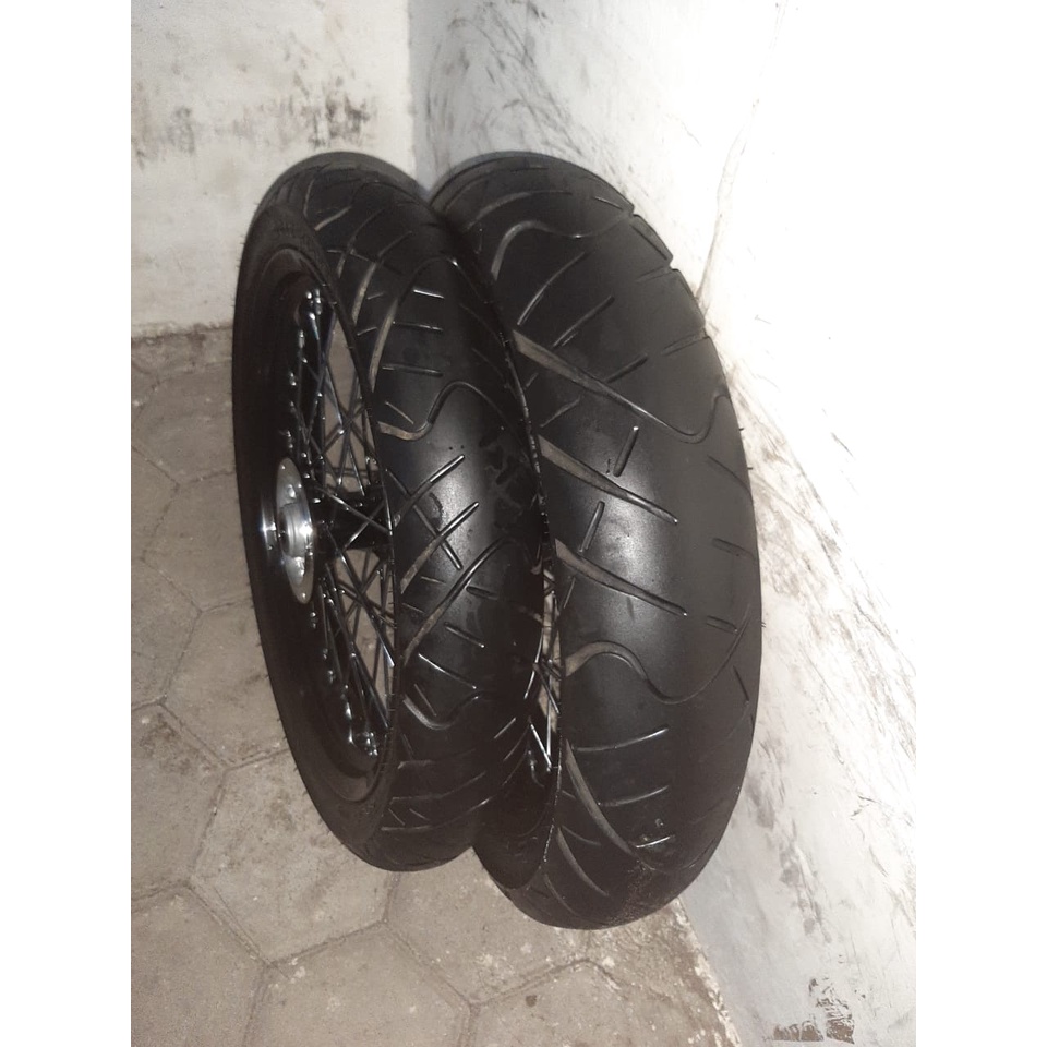 Roda Set Supermoto Kawasaki KLX 150 Ban Set Supermoto D-Tracker Murah