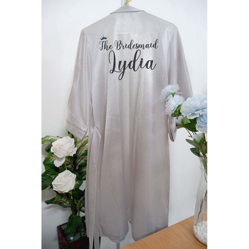 Jasa Print Sablon Nama Kimono Bridesmaid Wedding