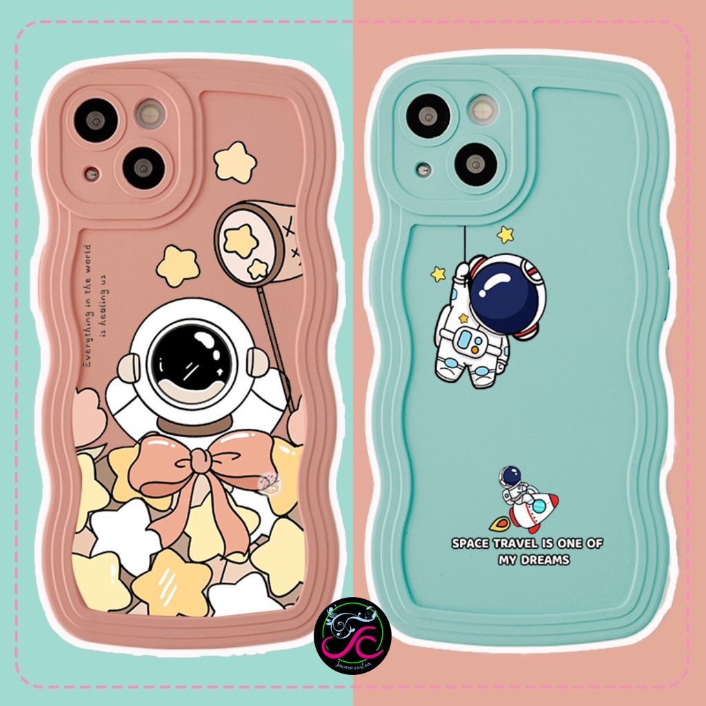 CUSTOM SOFTCASE SILIKON GELOMBANG WAVY CUSTOM ASTRONOT IPHONE 6 6+ 7 7+ 8+ X XS MAX 11 12 13 14 PRO 