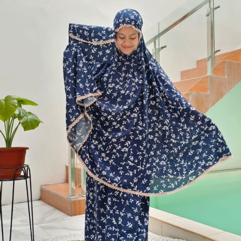 MUKENA STANDAR DEWASA MOTIF RENDA ZIPPER