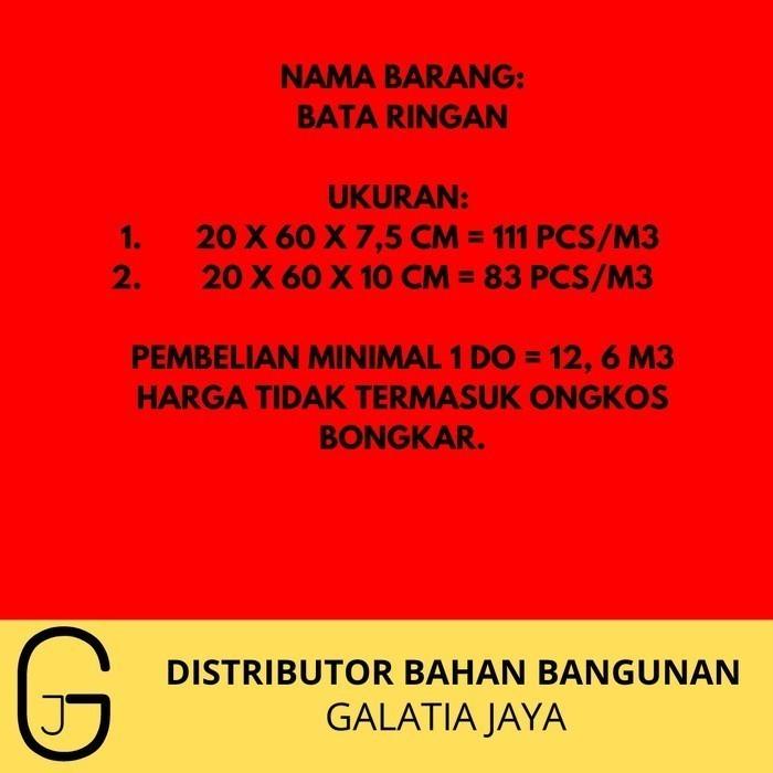 Hebel Bata Ringan 10 Kualitas Sni Free Ongkir Jabodetabek - Multicon 100