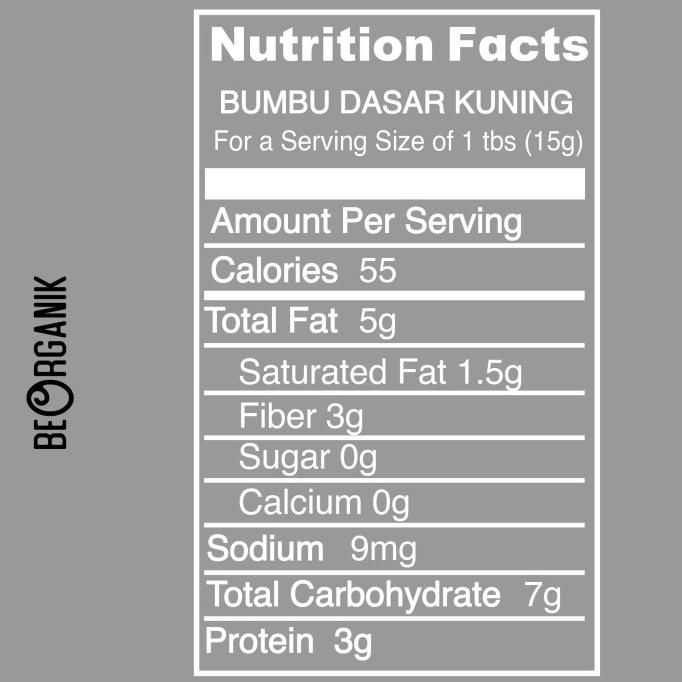 

Bumbu Dasar Kuning Beorganik 250gr