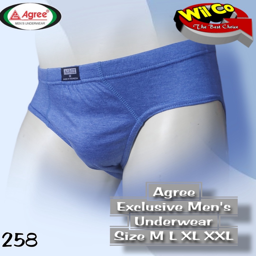 K258T - (DIJUAL PER 1 BOX ISI 3 Pcs) CELANA DALAM PRIA CD PRIA BRIEFT PAKAIAN DALAM PRIA AGREE SPORT SIZE M - XXL