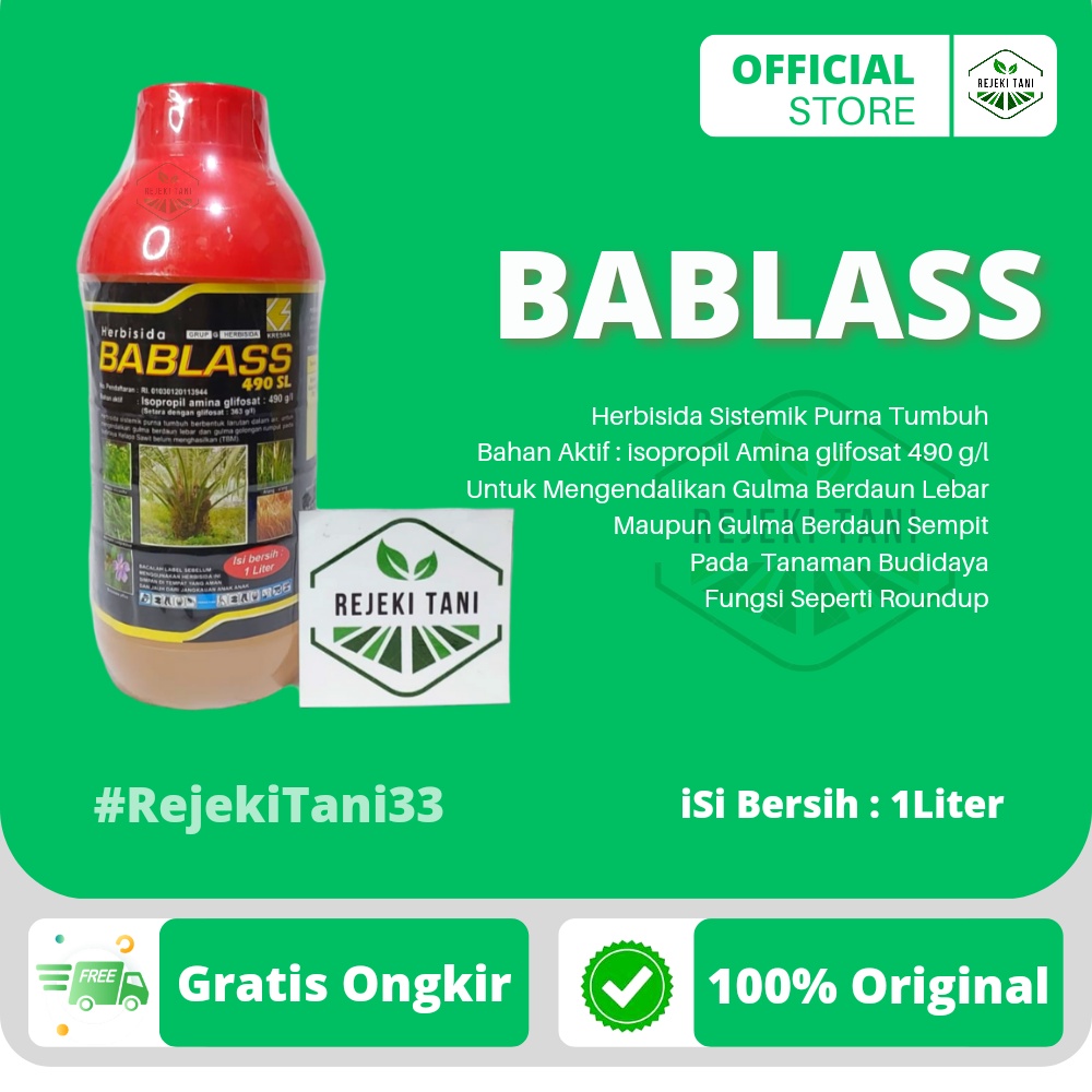 Herbisida BABLAS 490 SL 1L Sistemik Racun Obat Rumput Gulma Daun Lebar dan Sempit Mati Sampai Akar i