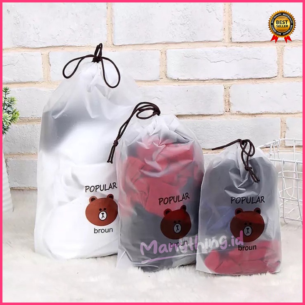 Tas Serut Penyimpanan Alat Make Up Alat Mandi Waterproof Anti Air Mini - Travel Pouch Organizer Bag