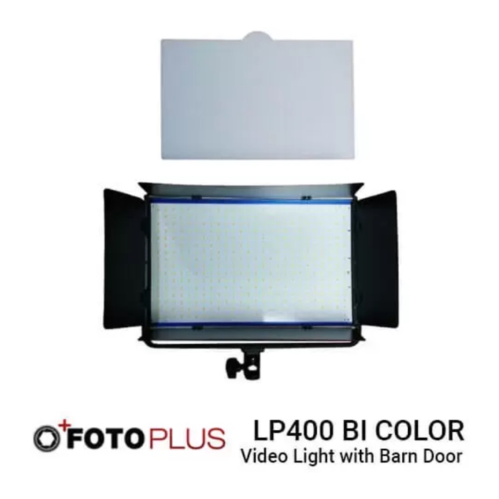 Fotoplus LP400 Video Light Bi-Color with Barn Door