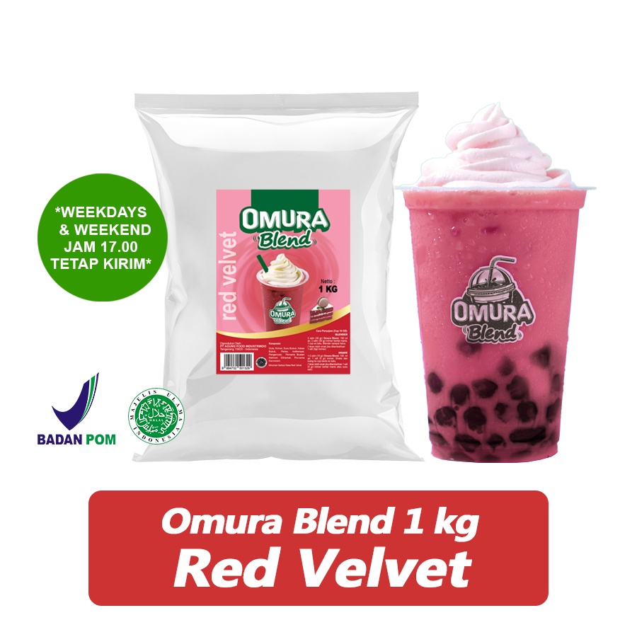 

Ready Stock-Cod OMURA Blend Bubuk Minuman Rasa Red Velvet Powder Drink 1 Kg Omura Powder