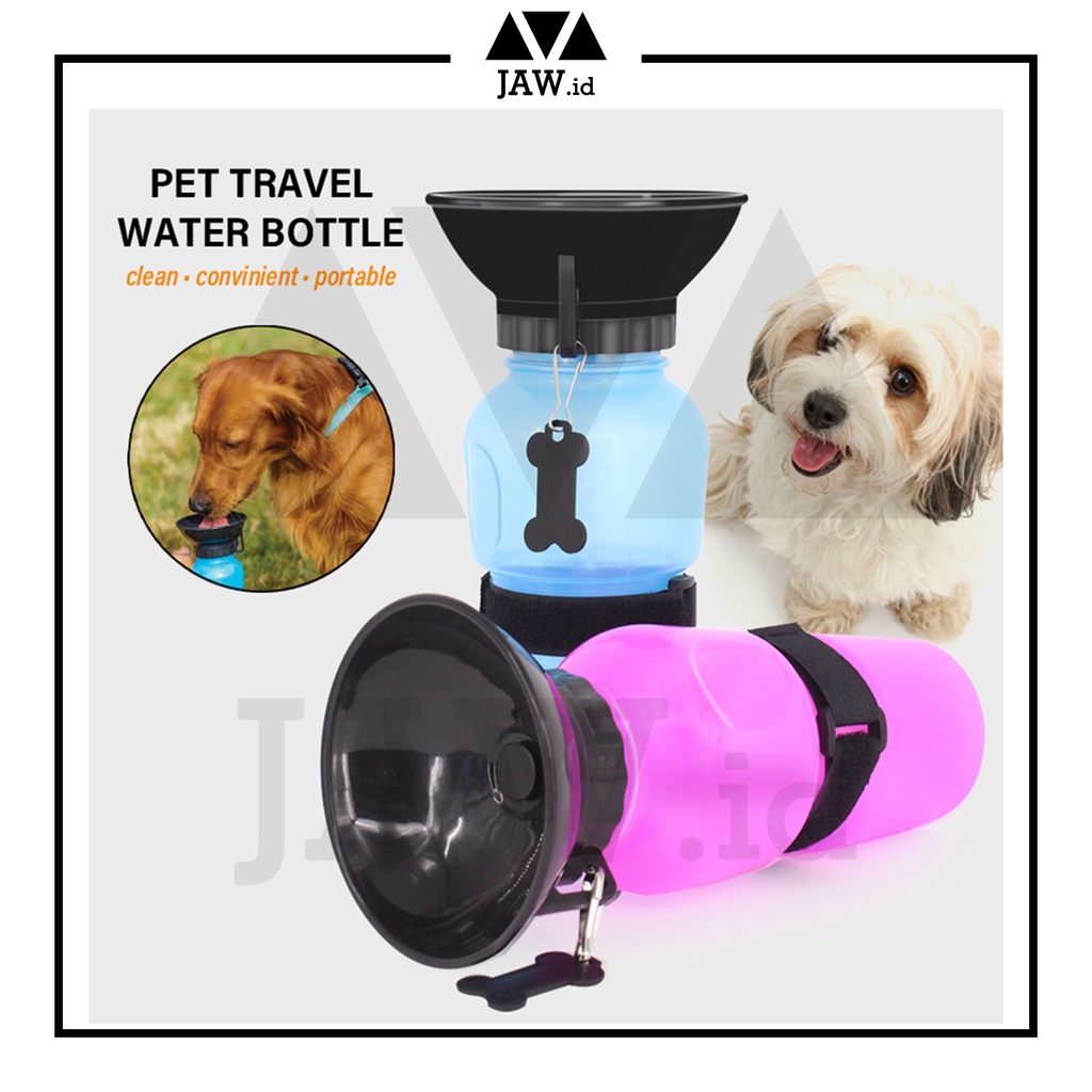 JAW.id Pet Travel Botol Minum Hewan Peliharaan 500ml Anjing Kucing