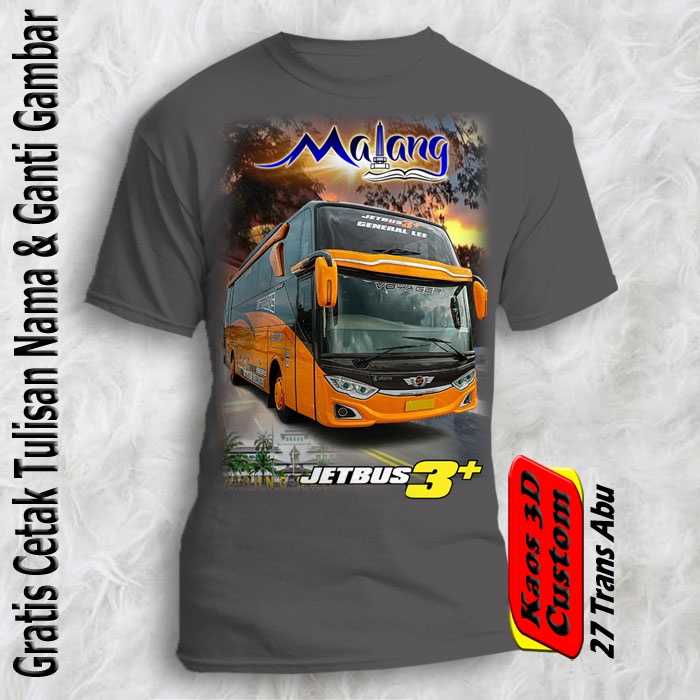 Baju Bus Mania 27 Trans Malang Bandung / Kaos Gambar Bis