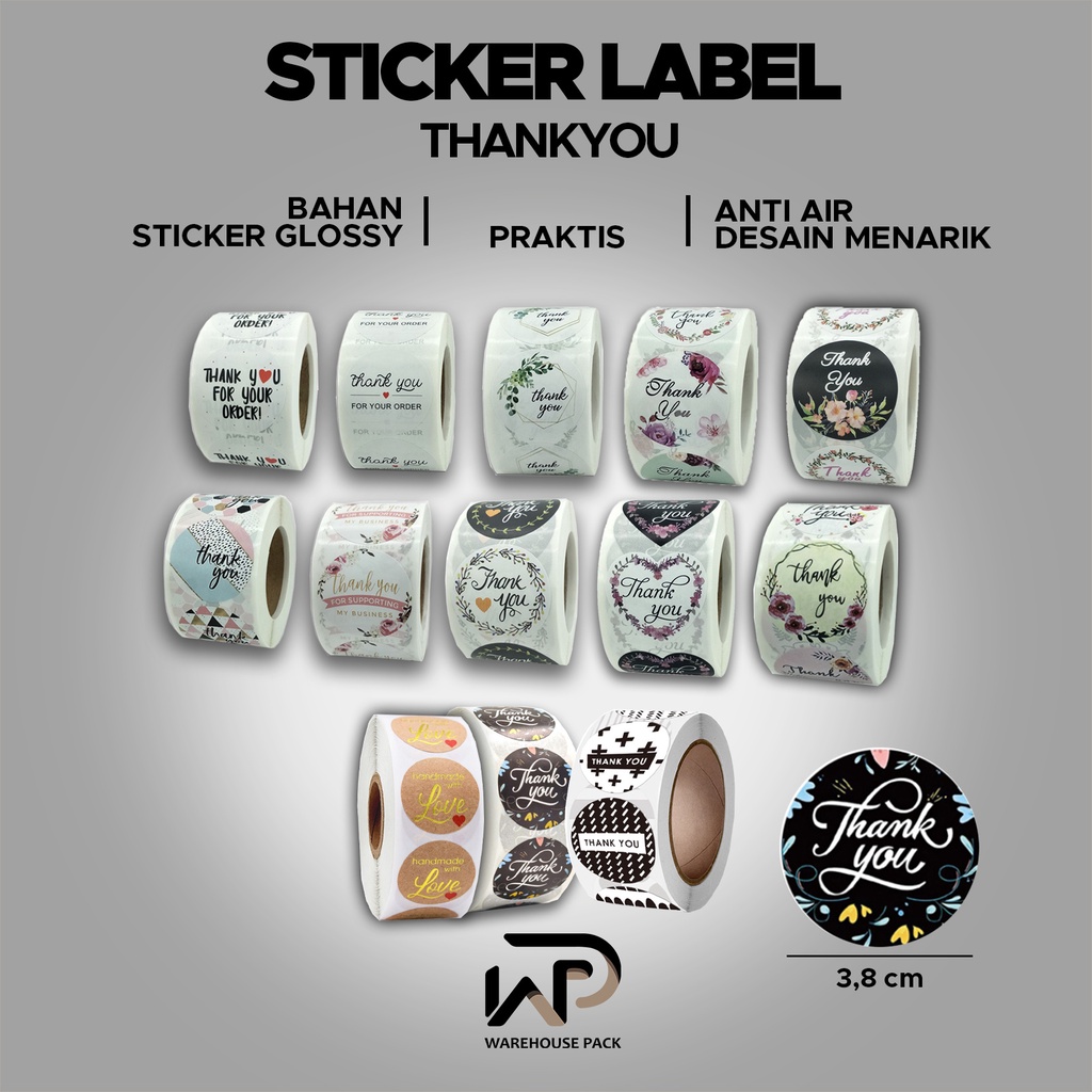 

1 roll (500 pcs) Stiker Label Tulisan Thank You For Your Order 3,8 Cm | Stiker Label Packing | Stiker Terima Kasih | Stiker Souvenir