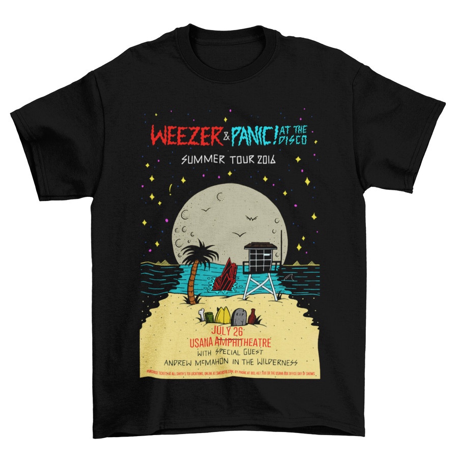 Kaos Band Pria Tomoinc Weezer - Summer Tour 2016
