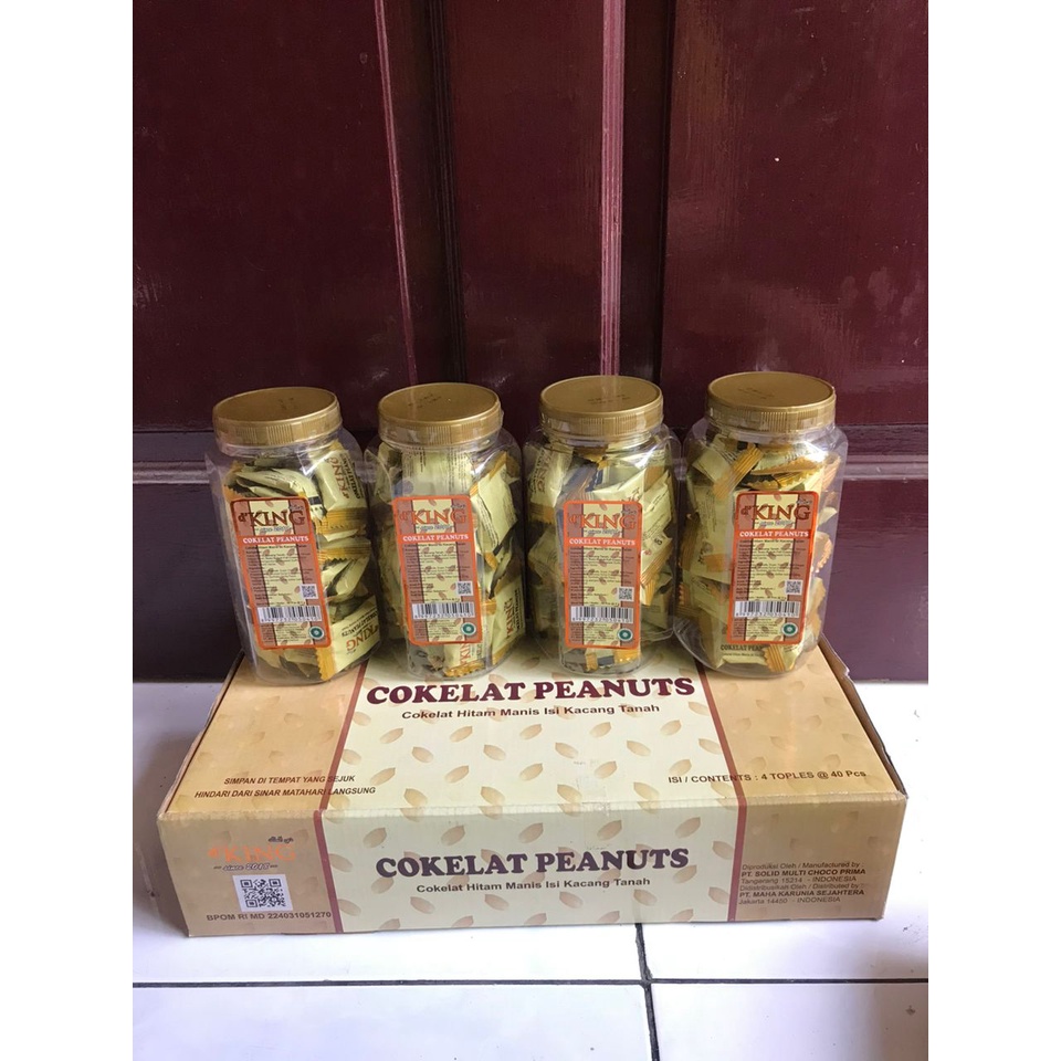 

[PER PAKET] COKELAT PEANUTS D'KING ISI 40 PCS @5 GRAM SNACKY MEDAN COKLAT KACANG TANAH COKLAT TOPLES TERMURAH