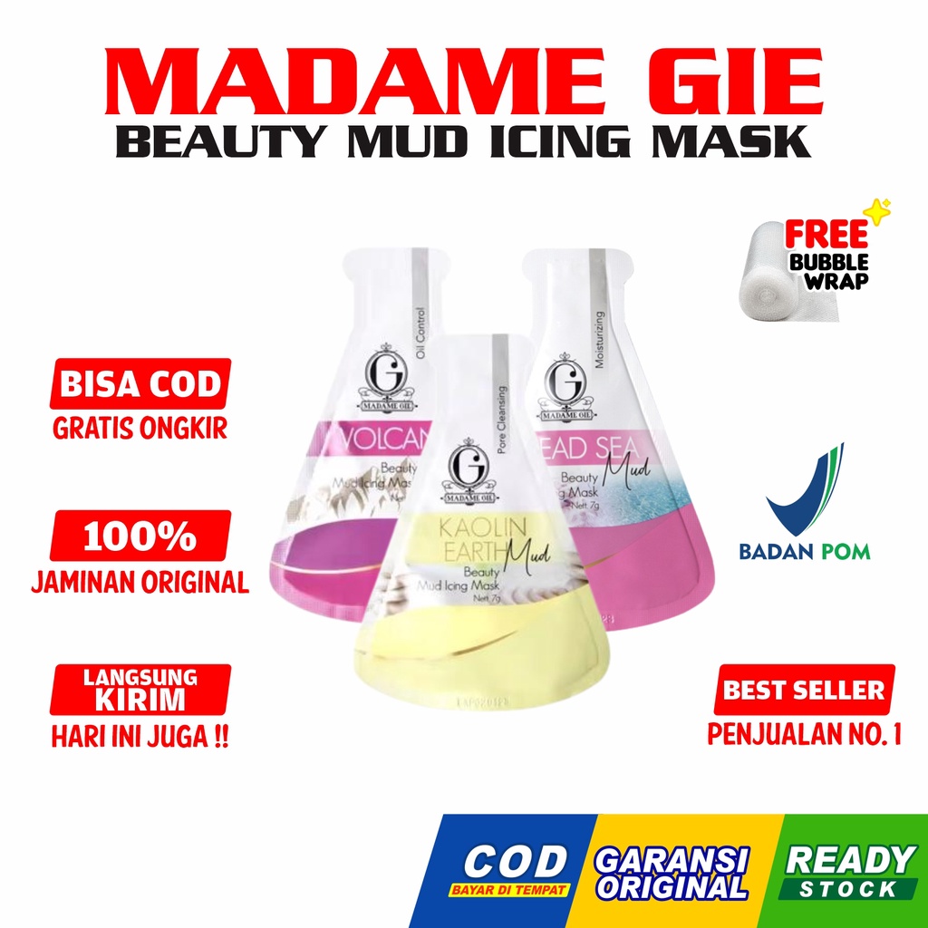 Madame Gie Beauty Mud Icing &amp;  Masker Wajah Peel Off Mask Original BPOM